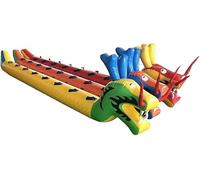 ELzEy Gioco Multiplayer all'aperto Outdoor Team Play Teamwork Sports Toy Inflatable Dragon Boat, School Group Collaboration Game Equipment 1 PCS (Color : Yellow, Size : 4 Seats)