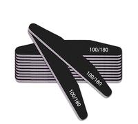 elzle 10 Lime Unghie 100/180 Doppia Faccia, Mezza Luna, Nero