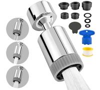 elzle Aeratore Rubinetto, 720° Girevole Prolunga Rompigetto Rubinetto con 2 Modalità Aeratore Filtro Antispruzzo, M20/M22/M24 Adattatore Filettato doccetta per lavandino da cucina, lavello da bagno