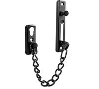 elzle Catena di Sicurezza per Porte con Meccanismo a Molla, 4 Viti per Facile Installazione, Catena di Sicurezza Robusta per Maggiore Sicurezza in Casa, Hotel e Appartamento (Nero)