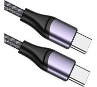 elzle Cavo USB C,65W Cavo Type C,Cavo USB Type-C Ricarica Rapida,Nylon,2m | Cavo USBC USB C per MacBook,MacBook Pro,ChromeBook Pixel,iPad Pro 2021/2020/2018,Samsung Galaxy S21/S20,Huawei P30 ecc
