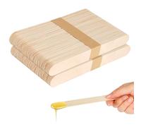 elzle Spatole per Ceretta Depilatoria, 100 pezzi Bastoncini in Legno per Ceretta, Spatole Monouso Naturali, Depilazione di Sopracciglia, Labbra e Viso, adatte per cera calda e cera morbida