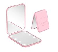 elzle Specchio Portatile con Luce LED per Viaggio, Specchietto da Borsetta