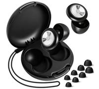 elzle Tappi Orecchie Dormire,Antirumore Quiet Silicone Auricolari,Riutilizzabili,45dB Riduzione del Rumore,per Dormire,per Meditazione/Viaggi/Lavoro/Studio/Concerti, con 8 Punte (XS/S/M/L) e Custodia