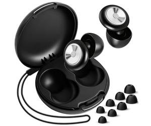 elzle Tappi Orecchie Dormire,Antirumore Quiet Silicone Auricolari,Riutilizzabili,45dB Riduzione del Rumore,per Dormire,per Meditazione/Viaggi/Lavoro/Studio/Concerti, con 8 Punte (XS/S/M/L) e Custodia