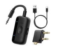 elzle Trasmettitore e Ricevitore Bluetooth 5.4, 2 in 1 Adattatore Audio Senza Fili per TV, Aereo, Auto, Impianto Stereo, Streaming Audio Senza Fili, Compatibile con Cuffie Bluetooth e AirPods
