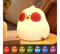 ELZO Luce Notturna Bambini, Kawaii Silicone Animali Lampada Luce Notturna Bambino, Carino Dimmerabile Ricaricabile USB Lampada con 30 Minuti Timer, Controllo Touch Lampada per Neonati Bambini