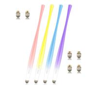 Elzo Pennino Capacitivo Stilo Penna, 4 Stylus Pen Capacitiva con 6 Punte Fibra, Penna per Tablet Universale Compatibile al 100% con Tablet Touch Screen Smartphone iPhone iPad Samsung Apple Lenovo