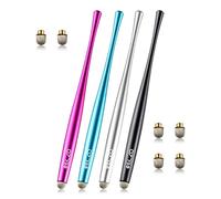 Elzo Pennino Capacitivo Stilo Penna, 4 Stylus Pen Capacitiva con 6 Punte Fibra, Penna per Tablet Universale Compatibile al 100% con Tablet Touch Screen Smartphone iPhone iPad Samsung Apple Lenovo