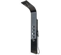 EM Colonna Doccia Rivera Termostatica Acciaio Inox Lucido 4 Funzioni con Cascata 2 Bocchette Idro Lombari