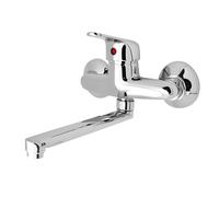 EM Miscelatore a Muro Monocomando Acqua Calda Fredda Cromo Cucina Serie TAPY