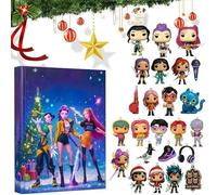 - em0n un-ters Calendario dell'Avvento 2025 - 24 Mini Appendini Huntrix & Saja-Boys - Decorazioni di Natale 2D in Acrilico da Appendere - Il Regalo di Natale Perfetto per Fan POP (B)