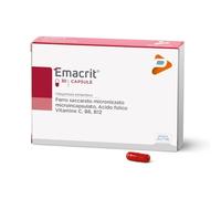 Emacrit 30 Capsule Integratore Ferro e Vitamina B12 Anemia Stanchezza