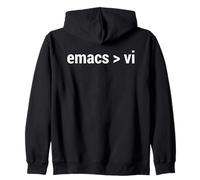 emacs Maggiore di VI - Code Editor Flame War White Design Felpa con Cappuccio