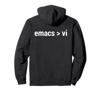 emacs Maggiore di VI - Code Editor Flame War White Design Felpa con Cappuccio