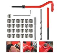EMAGEREN Kit Riparazione filetti M6 x 1 mm 30pz Kit Riparazione Strumento Filettatura Interna Riparazione Filettatura Manicotto Riparazione Filetti Kit Riparazione filetti Riparazione per Automotive