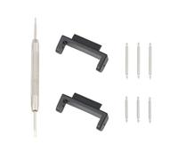 eMagTech 1 Paio Di Cinturini Per Orologio Con Fibbia Di Collegamento Nera Da 16 Mm A 22 Mm Compatibile Con Casio G-SHOCK GA-110 G-8900 DW-5600 G-5600