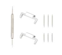 eMagTech 1 paio di connettori per cinturino da orologio, da 16 mm a 22 mm, compatibili con Casio G-SHOCK GA-110 G-8900 DW-5600 G-5600, Argentato, 16 mm