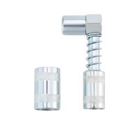 eMagTech 1 pezzo 90 gradi grasso accoppiatore argento accoppiatore adattatore in acciaio al carbonio ingrassatore connettore per auto FarmTruck uso industriale