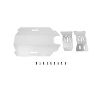 eMagTech 1 Set Piastra di Protezione Anteriore Posteriore Telaio In Acciaio Inox Compatibile con Arrma 1/14 Mojave GROM