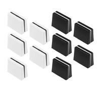 eMagTech 10 manopole per fader per console di miscelazione, equalizzatore, compatibile con Pioneer DJM350 400 500 700 750 800 850, nero e bianco