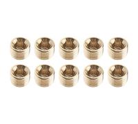 eMagTech 10 Pezzi 1/8 Pollici In Ottone Filettatura Esterna Interno Testa Esagonale Spina Adattatore Raccordo Per Tubo Dell'acqua Solare Tupe Tubo Pneumatico Oro