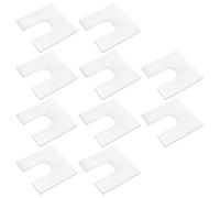 eMagTech 10 Pezzi Distanziali In Alluminio A Ferro Di Cavallo Distanziali In Metallo 50 Mm X 50 Mm Con Fessure Da 17 Mm Allineamento Parafango Rondella Quadrata Piatta Spessore 2 Mm