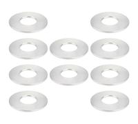 eMagTech 10 Pezzi Rubinetto Da Cucina Grande Base Piatta Rondella Tubo Di Alluminio Guarnizione Per Tubi Dell'acqua Argento 70x30x3mm