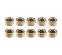 eMagTech 10 Pz 3/8 Pollici In Ottone Filettatura Esterna Interno Testa Esagonale Spina Adattatore Raccordo Per Tubo Dell'acqua Solare Tupe Tubo Pneumatico Oro