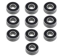 eMagTech 10pcs 608RS ABEC-11 cuscinetti a sfere a gola profonda doppia sigillatura schermata 8x22x7mm acciaio cromato nero per pattini a rotelle scooter ruote stampante 3D