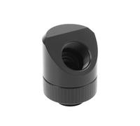 eMagTech 1PC Raccordo di Raffreddamento Ad Acqua 45 Gradi PC Connettore A Gomito di Raffreddamento Ad Acqua G1/4 Filettatura in Ottone Coppia di Chiavi Dinamometriche Rotanti Raccordo Nero