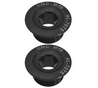 eMagTech 2 bulloni di fissaggio per pedivella, colore nero, M19, per mountain bike, bici da strada, guarnitura per catena in lega di alluminio, ad alta resistenza, adatti per vite a manovella