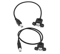 eMagTech 2 cavi USB 2.0 B maschio a B femmina, cavo USB 2.0 da USB B maschio a USB B femmina per montaggio a pannello, accessori per modem, stampanti, scanner