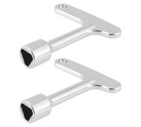 eMagTech 2 chiavi triangolari in lega di zinco, 8 mm, per bidoni della spazzatura in metallo per esterni