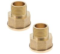 eMagTech 2 connettori di riduzione a boccola da 1/2 pollici maschio - 3/4 di pollice femmina BSP filettatura adattatore adattatore convertitore in ottone per contatore dell'acqua depuratore d'acqua