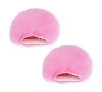 eMagTech 2 manicotti per microfono pelosi rosa, filtro pop per testa elastica, compatibile con Blue Yeti, compatibile con ZealSound K66 e altri microfoni