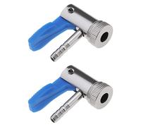 eMagTech 2 Pezzi 6mm Mandrino Aria Pneumatico Valvola Pompa Aria Clip Tubo Aria Gonfiatore Connettore Adattatore Pompa Pneumatica per Auto Moto Veicolo Elettrico Valvola Pneumatica Bicicletta
