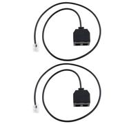 eMagTech 2 Pezzi Adattatore Per Formazione Telefonica Y Splitter RJ9 4P4C Crystal Head Splitter Compatibile Con Cisco Compatibile Con Avaya Compatibile Con Plantronics 50cm Nero