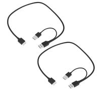 eMagTech 2 Pezzi Cavo Dati Di Alimentazione USB 3.0 A Maschio A USB 3.0 Micro-B Maschio Y Adatto Per Disco Rigido Mobile Con Interfaccia USB 3.0 (cavo Lungo 50 Cm Cavo Corto 18 Cm)