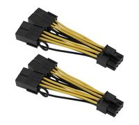 eMagTech 2 Pezzi Cavo Di Alimentazione Per Scheda Grafica 18 AWG In Rame Stagnato CPU Da 8 Pin Maschio A Doppio Cavo P-CIE Da 8 Pin Femmina 030-0571-000 Compatibile Con Tesla K80 M40 M60