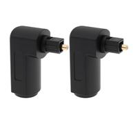 eMagTech 2 Pezzi Da Adattatore Audio Ottico TosLink Connettore Ottico Maschio-femmina Angolato A 90 Gradi Per TV Ricevitori AV Sistemi Home Theater