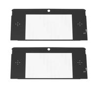 eMagTech 2 Pezzi Di Copertura Superiore In PVC Per Schermo Compatibile Con Nintendo 3DS Nero
