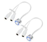 eMagTech 2 Pezzi Interruttore Dimmer Touch A Striscia Con Doppi Connettori Femmina 24 V/12 V 17,5 Mm Adatto Per Strisce LED