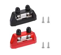 eMagTech 2 Pezzi M8 Barre Di Distribuzione A Doppio Perno 5/16" Blocco Di Distribuzione Di Potenza Giunzione Terminale Barra Di Distribuzione A Doppio Perno Di Potenza Con Viti Per Auto Barca