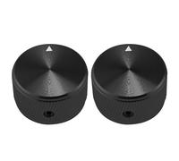 eMagTech 2 Pezzi Manopole Del Potenziometro Da 1/4 Pollici E Manopole Di Controllo Del Potenziometro In Lega Di Alluminio Per Amplificatori AMP Amplificatori Di Audio 30X17 Mm (D X A) Nero