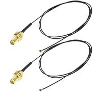 eMagTech 2 Pezzi Sostituzione dell'antenna via cavo da IPEX 4 a RP-SMA Compatibile con Intel AX200NGW 8265AC 8265NGW 7265AC 9560AC M.2 NGFF IPX U.Fl MHF4 Cavi coassiali a spirale