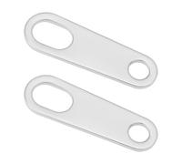 eMagTech 2 Pezzi Supporto per Campanello in Acciaio Inossidabile per Moto Lucky Bell Staffa di Fissaggio Lunghezza 68 Mm Apertura 20 Mm E 10 Mm Adatto per Motociclette E Tricicli Argento