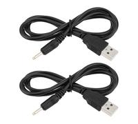 eMagTech 2 Pezzi USB 2.0A A 2,5 X 0,7 Mm DC 5 V Spina Di Alimentazione Spina Rotonda Cavo Di Alimentazione 100 Cm 5 V 18 AWG Per 5 V2 A DC 2,5 Tablet Computer Nero