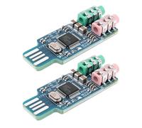 eMagTech 2 pz CM108 Scheda Audio USB Chip Drive Scheda Audio Libera Conveniente Stereo Cristallo Esterno Scheda Audio per Computer Portatile 49x19x8mm