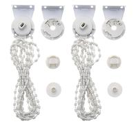 eMagTech 2 Set Supporto Per Tenda A Rullo Per Testa Controllo Per Tenda A Rullo Con Diametro Foro Di 28 mm Con Catena Di Perline Raccordi Per Tenda A Rullo Per Il Fissaggio Di Tende Tende E Finestre